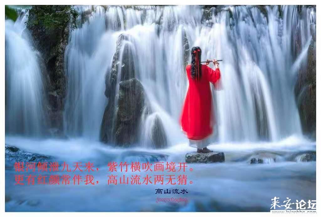 花群中的女孩